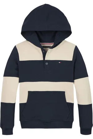 Tommy Hilfiger Natural Regular Fit Striped 100% Cotton Hoodie 7 Years (122cm)