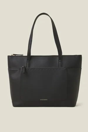 Accessorize Black Front Pocket Tote Bag One