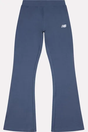 New Balance Blue Girls Small Logo Flare Leggings 8