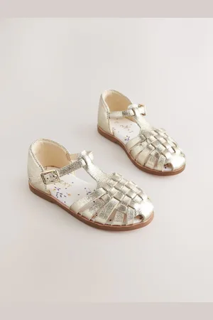 Next Gold Wide Fit (G) Fisherman Occasion Sandals AU 9 (EU 26.5)