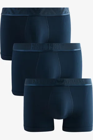 Emporio Armani EA7 Blue Tonal Logo Band Boxers 3 Pack L