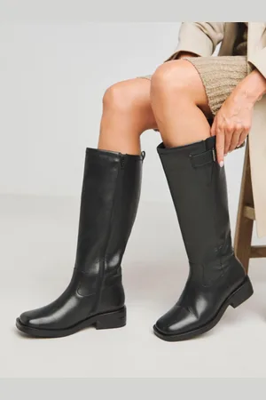 Simply Be Black Smart Riding Boots In Extra Wide Fit AU 6 (EU 37)