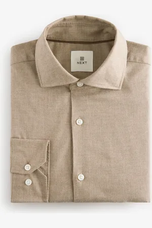 Next Regular Fit Brushed Flannel Single Cuff Formal 100% Cotton Oxford Shirt XL