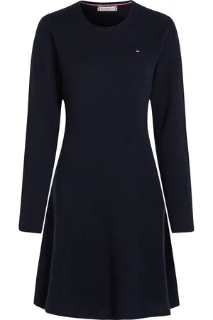 Tommy Hilfiger Blue Pure Wool Mini Jumper Dress XS