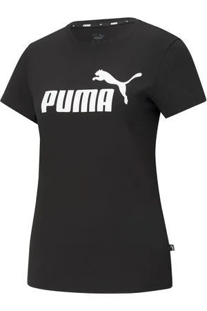 PUMA Black Womens Essentials Logo 100% Cotton T-Shirt XS