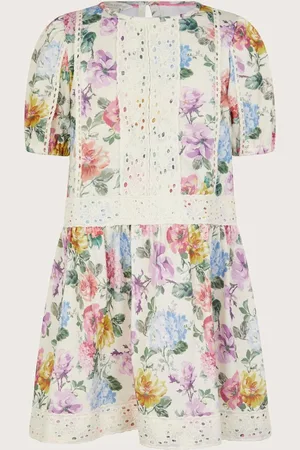 Monsoon Floral Broderie Short Sleeve Dress 3