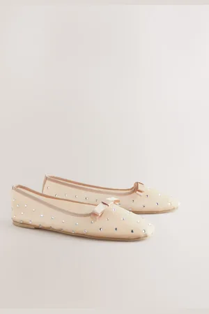 Next Cream Sparkle Mesh Ballet Slippers AU 9 (EU 41)