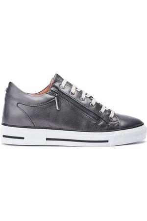 Moda In Pelle BRAMLEIGH HIDDEN WEDGE LEATHER TRAINER WITH SIDE ZIP DETAIL AU 6 (EU 37)