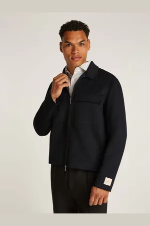 Calvin Klein Black Regular Fit Zip Wool Jacket M