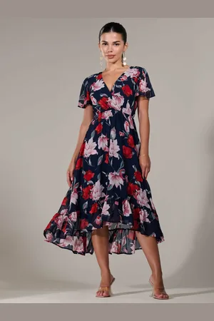 Jolie Moi Petite Petite Long Sleeve Soft Silky Jersey Midi Dress AU 6 Petite