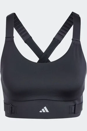 adidas Black FastImpact Luxe Run High-Support Bra 20-22 D-DD