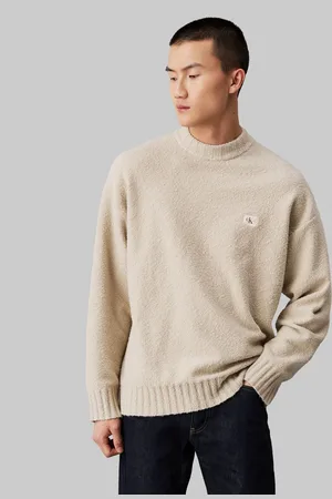 Calvin Klein Natural Boucle Boxy Jumper XL