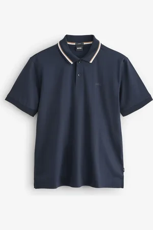 HUGO BOSS Penrose Slim Fit Striped Collar Polo Shirt S