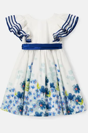 Angel & Rocket 100% Cotton Border Print Emillie Tie Sash Dress 6 Years (116cm)