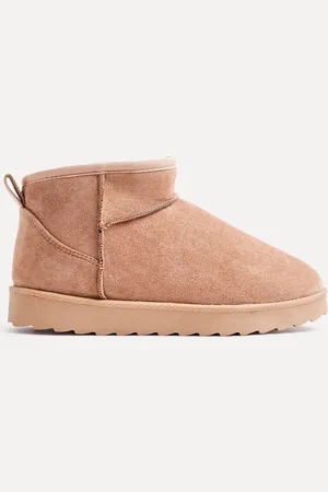 Linzi Brown Mini Addy Faux Suede Lined Ankle Boots AU 6 (EU 37)