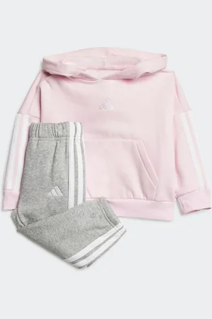 adidas Pink Infant Essentials 3 Stripes Tracksuit 1.5