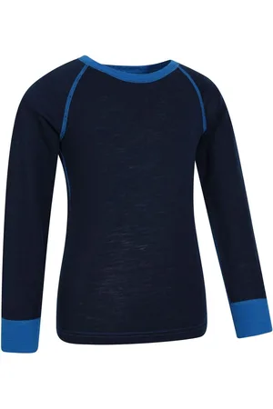 Mountain Warehouse Blue Merino II Kids Round Neck Thermal Top 2