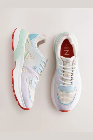Next Multi Pastel Forever Comfort Chunky Sole Mesh Detail Lace-Up Trainers AU 8.5 (EU 40)