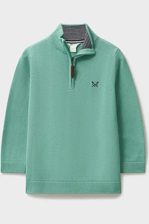 J.Crew Blue 100% Cotton Half Zip Knit Sweatshirt 8