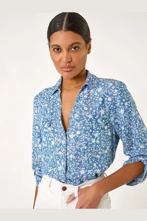 Roman Floral Print Button Through Shirt AU 16