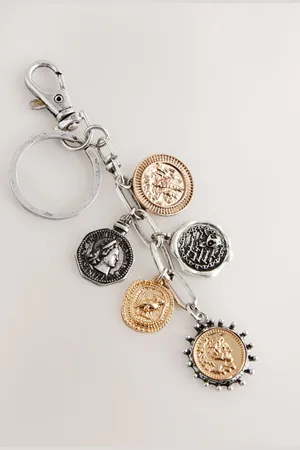 Next Gold/Silver Tone Coin Bag Charm/Keyring One