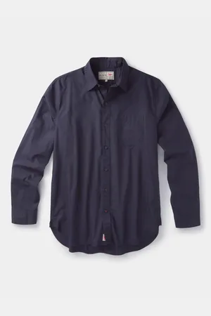 Aubin Blue Gladstone Poplin 100% Cotton Shirt XL