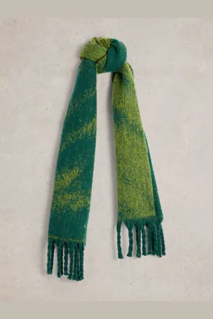 White Stuff Green Benny Brushed Scarf One