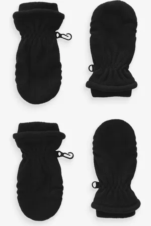 Next Charcoal Grey Fleece Mittens 2 Pack (3mths-6yrs) 3