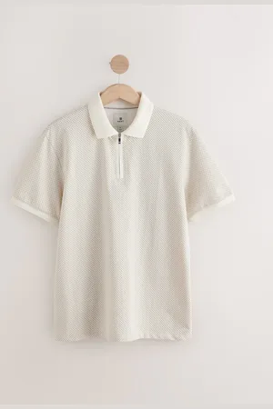 Next Smart Quarter Zip Polo Shirt 5XL