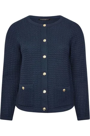 Evans Blue Button Detail Cardigan AU 30-32