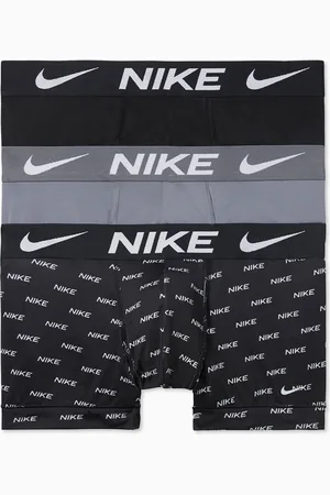 Nike Grey Dri-FIT Essential Black Micro Trunks 3 Pack XL