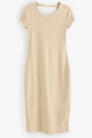 HUGO BOSS Jersey Back Cut Out Midi Dress XL