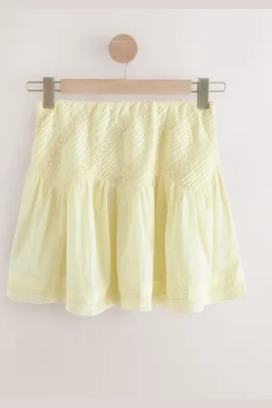Next Lace Detail Mini 100% Cotton Skirt AU 18 XL Tall