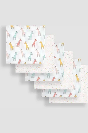 JoJo Maman Bébé 6-Pack Pink Giraffe Muslin One