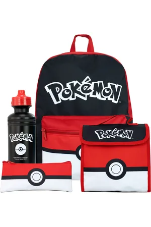 Character Red Pokemon 4 Piece Backpack Set ONE