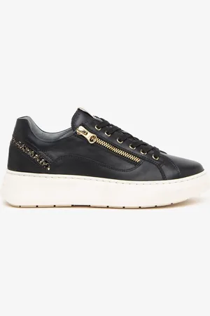 Nero Giardini Black Leather Cupsole Trainers AU 6 (EU 37)
