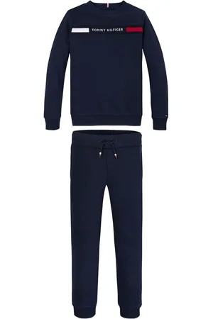 Tommy Hilfiger Blue Ribbed Sweatshirt And Drawstring Jogger Set 14 Years (164cm)