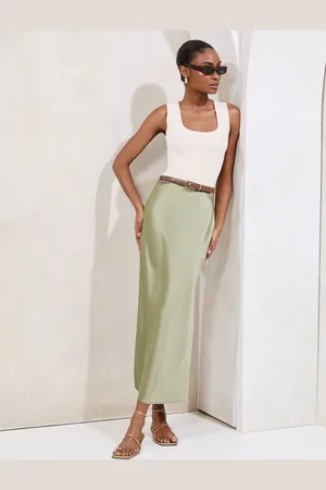 Lipsy London Midi Satin Skirt AU 16
