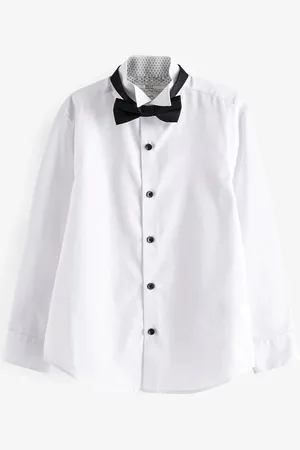 Next Long Sleeve Smart Shirt with Bowtie (3-16yrs) 9 Years (134cm)
