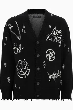 AllSaints AllSaints Black Koto 100% Organic Cotton Cardigan S
