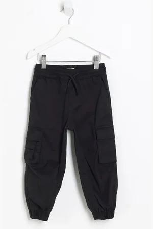 River Island Black Mini Boys Tech Cargo Trousers 4