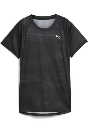 PUMA Black Womens Velocity All Over Print Running T-Shirt M