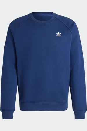 adidas Blue Trefoil Essentials Crew Sweatshirt S Reg