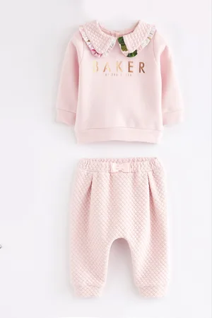 Ted Baker Cream Quilted Collar Detail Sweatshirt and Joggers Set 9
