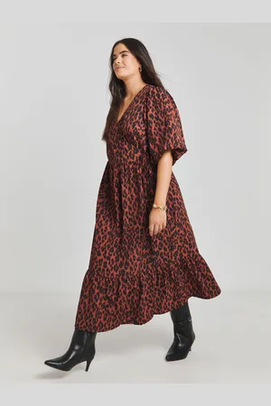 Simply Be Puff Sleeve Woven Wrap Midi Dress AU 14