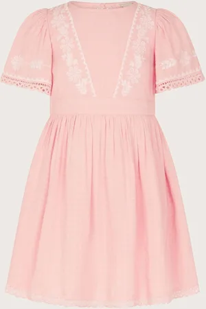 Monsoon Floral Embroidered Short Sleeve Dress 9 Years (134cm)