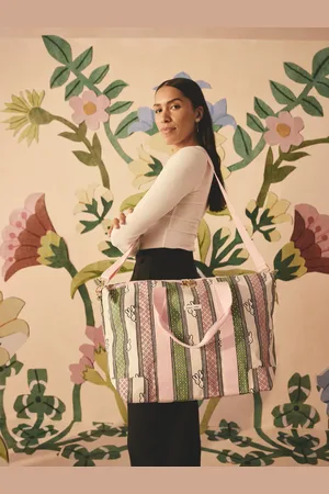 Cath Kidston Green Miffy Stripe Overnight Bag One
