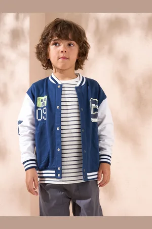 Angel & Rocket Blue Minecraft Preppy Varsity 100% Cotton Jacket 3
