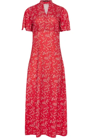 Long Tall Sally Ditsy Keyhole Midi Dress AU 16 Tall