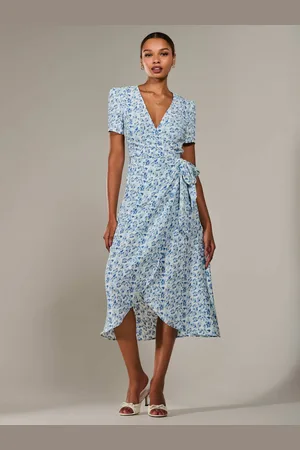 Jolie Moi Faux Wrap Midaxi Dress AU 14